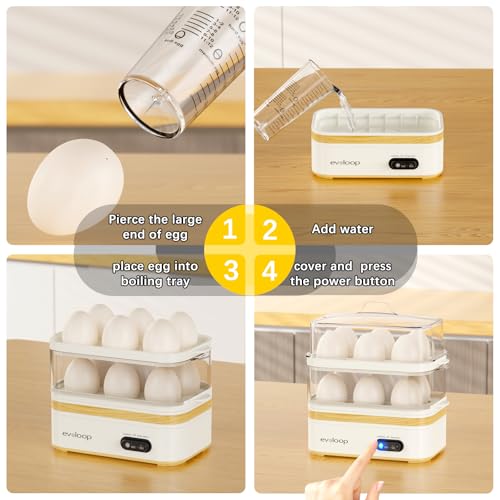 Rapid Egg Cooker Electric 12 Eggs Capacity (12 Count)