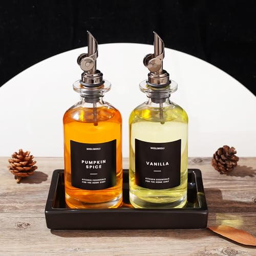 Oil and Vinegar Dispenser with Metal Pour Spout (2 Count)