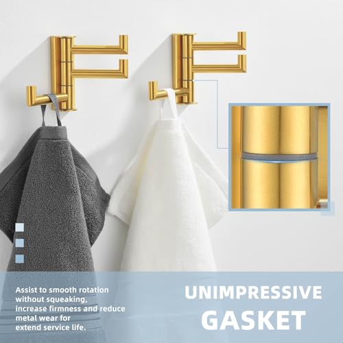 Brushed Gold Towel Hook (2 Count)