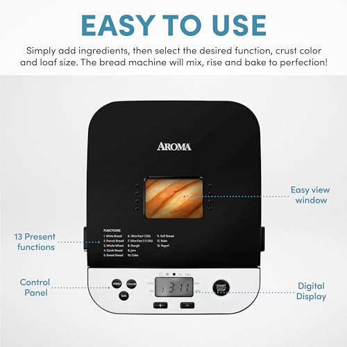 1.5lbs. Digital Bread Maker with Crust Customization