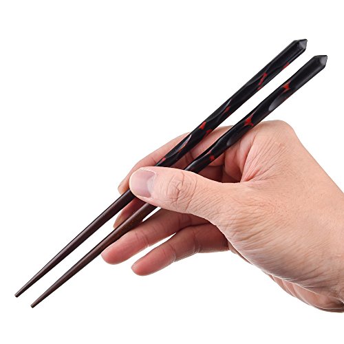 5 Pairs Hardwood Chopsticks Reusable Japanese Style Natural Wood Chop Stick Hand
