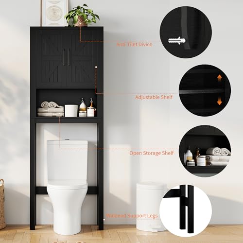 23.6 Inches Wide Toilet Rack with Over The Toilet Storage Cabinet