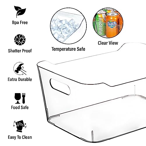 Small Clear Plastic Storage Bins (4 Count)