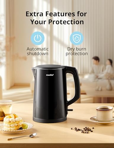 Stainless Steel Double Wall Electric Kettle 1.5L