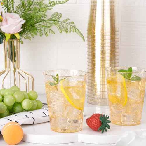 60 Pcs Gold Plastic Cups (60 Count)