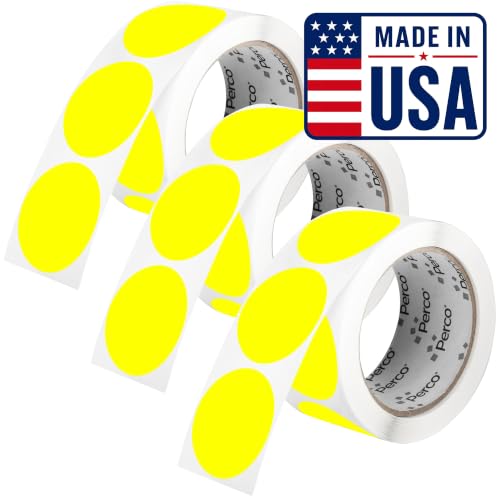 Neon Yellow Perforated Round Circle Dot Sticker 2 (3 Count)