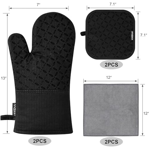 Oven Mitts and Pot Holders 6pcs Set