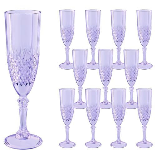 12 Pack Plastic Champagne Flutes (12 Count)