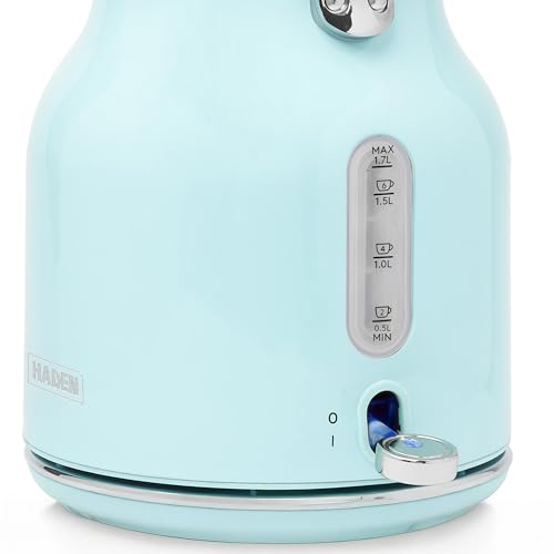 Heritage 1.7 Liter Stainless Steel Retro Electric Tea Kettle with Auto Shutoff and Dry Boil Protection