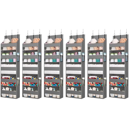 6 Pack Over the Door Organizer 5 Section Hanging Storage (6 Count)