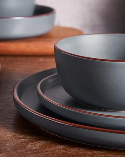 Mercury 24 Piece Stoneware Dinnerware Set (24 Count)