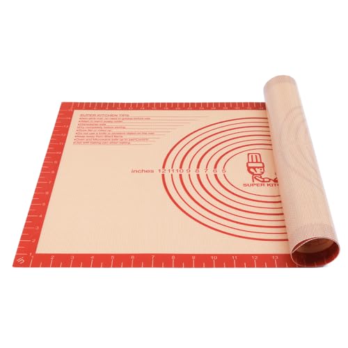 Non slip Silicone Pastry Mat Extra Large Measurements 16''x 26'' Baking Mat