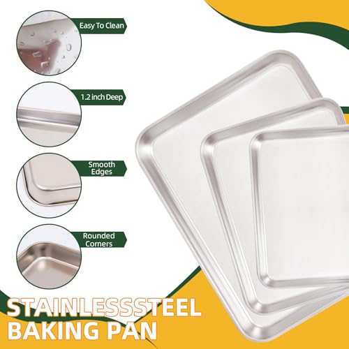 4 PCS Stainless Steel Baking Sheet Set 10 (4 Count)