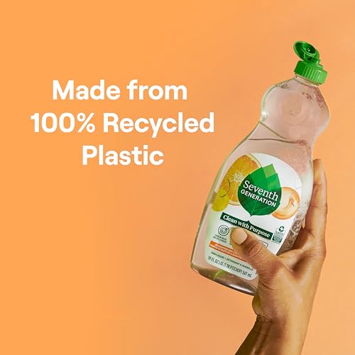 Dish Liquid Soap Clementine Zest Lemongrass Pack of 6 Dishwashing Soap Liquid Soap 19 oz (114 Fl Oz)