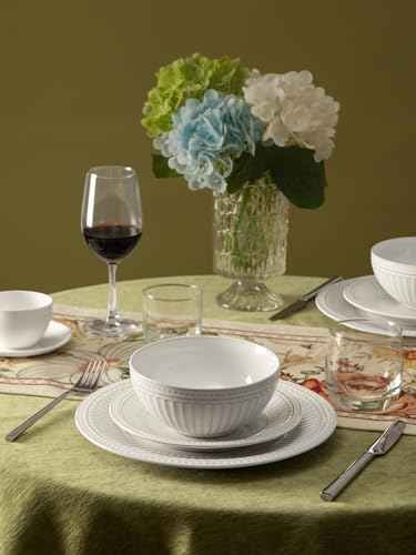 Ceramic Plates and Bowls Sets (24 Count)