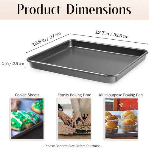 12.7 Inch Nonstick Baking Sheets & Cookie Trays for Oven