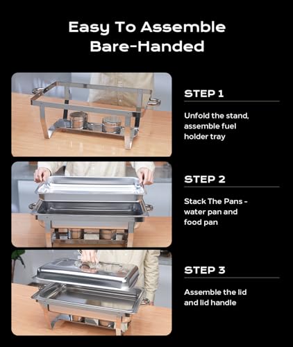 Chafing Dishes for Buffet 4 Pack (4 Count)