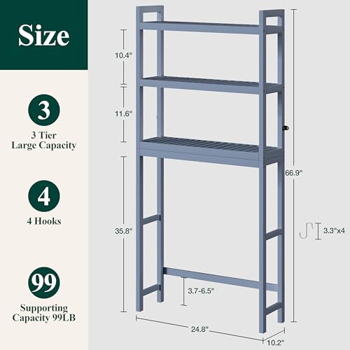 Bamboo Over The Toilet Storage Cabinet (3 Count)