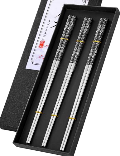 Metal Chopsticks Reusable (3 Count)