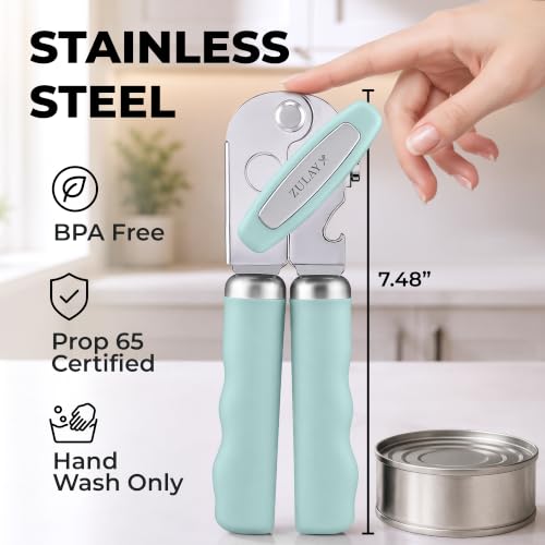 Stainless Steel Swing Open Manual Can Opener Comfortable Grip