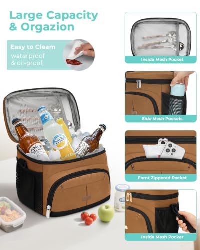 Lunch Box for Men Women Insulated Lunch Tote Cooler Bag Lunchbox