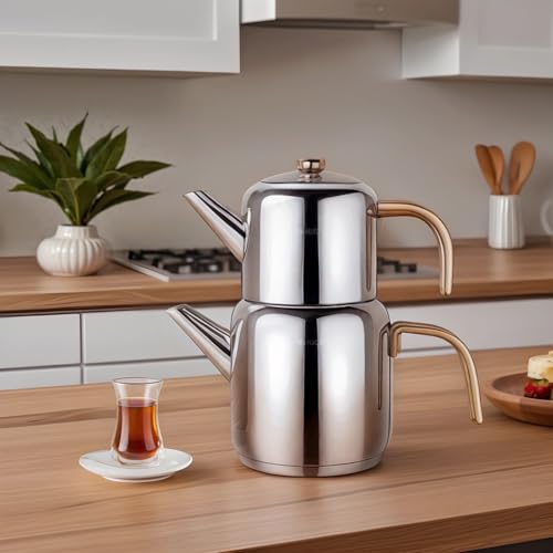 New Mira Turkish Tea Set for Stovetop