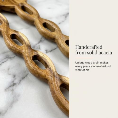 13 Inch Acacia Wood Salad Servers