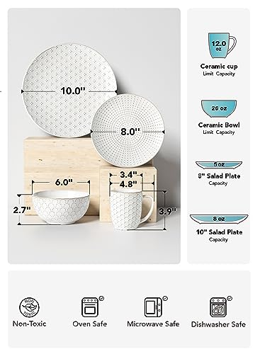 Ceramic Dishes Set for 4