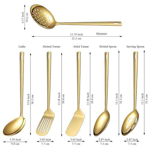 Gold Kitchen Utensils Set 6pcs (6 Count)