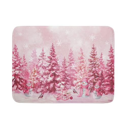 Pink Forest Dish Drying Mat Washable Drying Matt Kitchen Counter