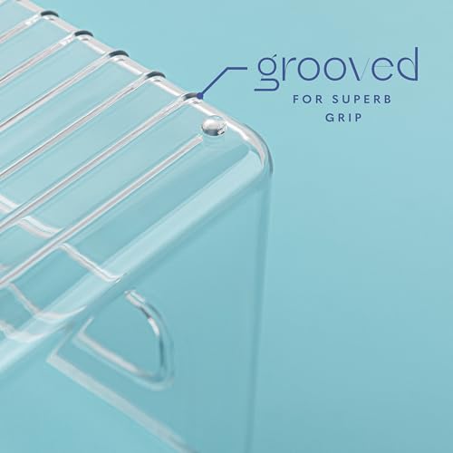 Plastic Food Storage 4 Pack Clear Container Bin with Handles for Organizing Kitchen