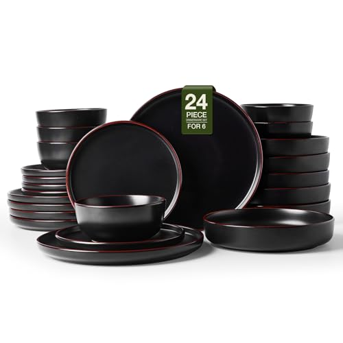 Mercury 24 Piece Dinnerware Set with Pasta Bowls