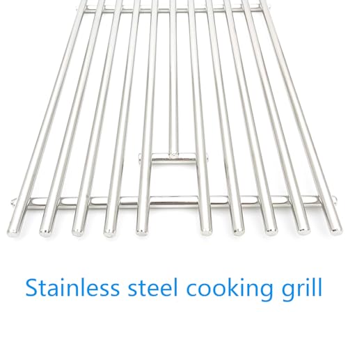 19-1/4" Stainless Steel 5 Cooking Grates Replacement Parts for Bull Angus 40" Grill 57568 57569 57568CE 57568AGA 57569CE Brahma Lion Premium L90000 57569CE 57569CE And Cal Flame Gas Grill 16517