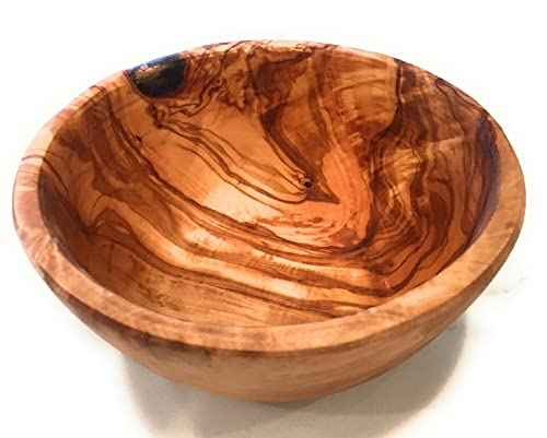 7" Artisan Olive Wood Serving Bowl