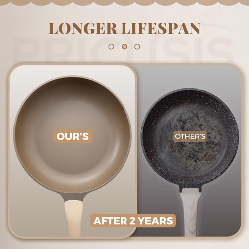 Nonstick Deep Frying Pan with Glass Lid
