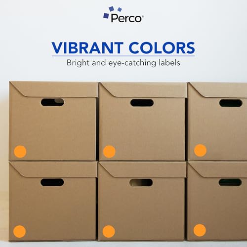 Neon Orange Round Circle Dot Sticker 2