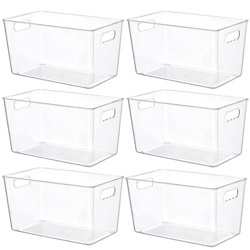 6 Pack Clear Storage Bins (6 Count)