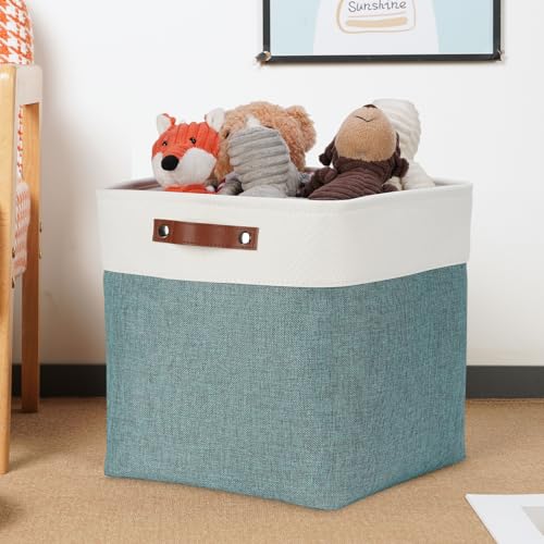 Storage Bins 4 Pack Of 13x13x13 Decorative Storage Cube Bins Suit Office (4 Count)