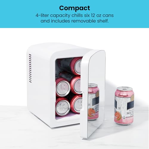 Iceman Portable Mirrored Personal Fridge 4L Mini Refrigerator