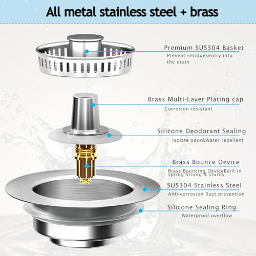 Sink Drain Strainer 3 in 1