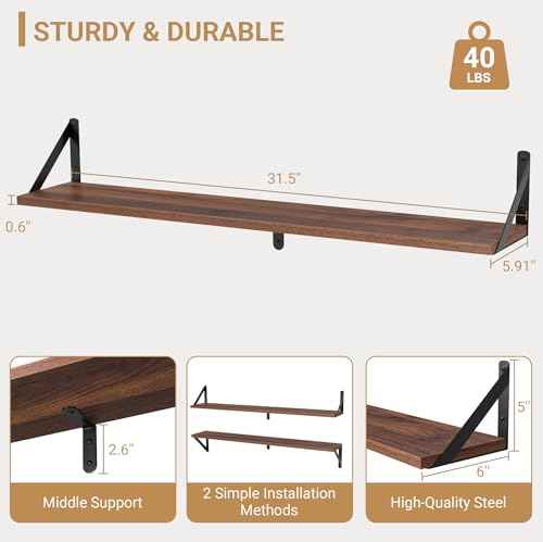 Floating Shelves for Wall (3 Count)