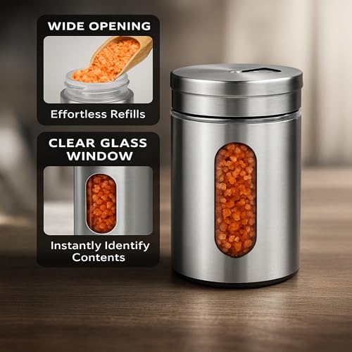 4 Piece Salt and Pepper Shakers Set