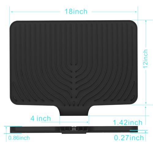 Dish Drying Mat for sink with a bulged edge