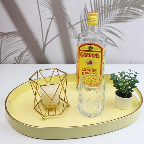 Yellow Plastic Serving Tray for Ottoman