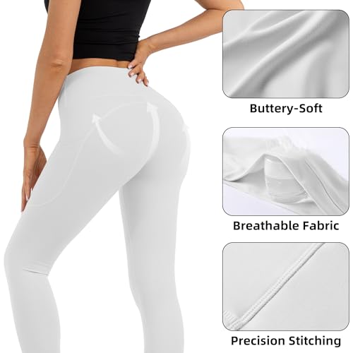 Butt Lifting High Waist Leggings for Women Buttery Soft Yoga Pants with Pockets Moisture