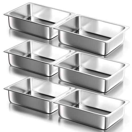 Stainless Steel Steam Table Hotel Pan Set 1 (6 Count)