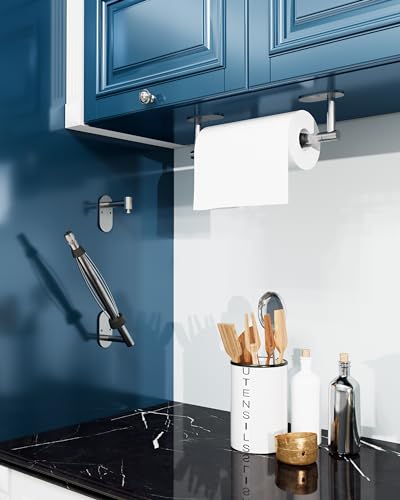 Paper Towel Holder Under Cabinet One Hand Operable