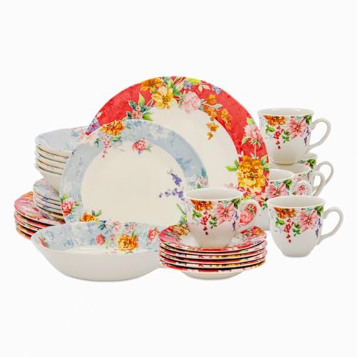 30 Piece Porcelain Dinnerware Set for 6