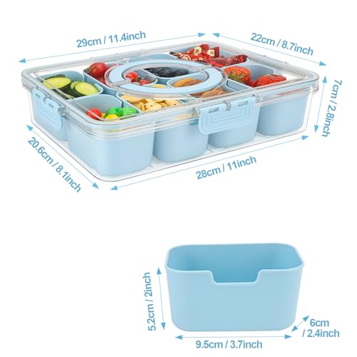 Snackle Box Snack Container Tray with Lid