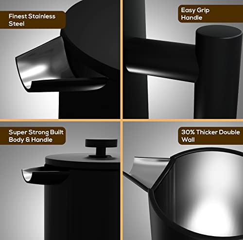 304 Grade Stainless Steel French Press 34 Oz